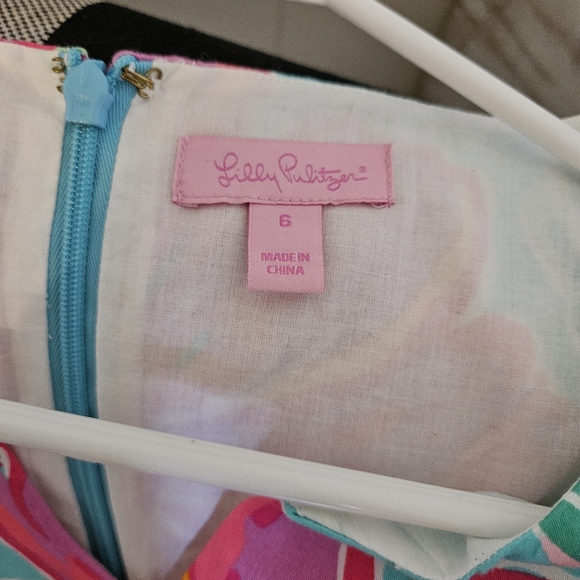 Lilly Pulitzer Taytay Dress Shorely Blue Bellina, Size 6 - Picture 9 of 12